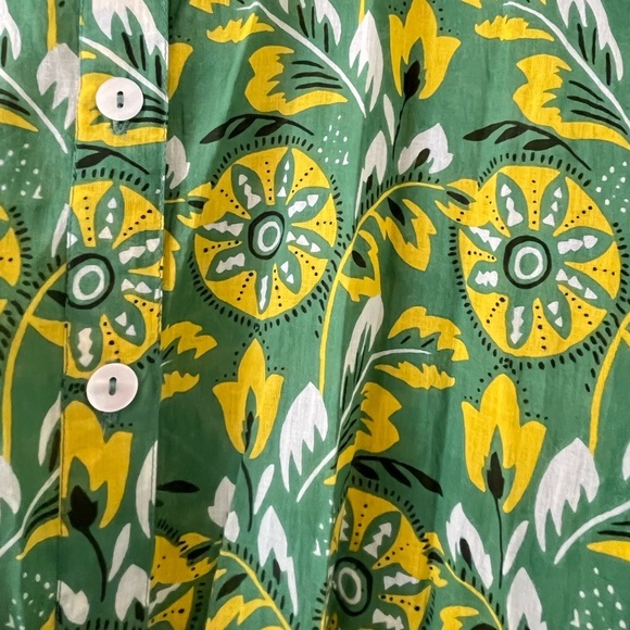 Roller Rabbit Green Zana Button-Down Maxi Dress - Picture 3 of 11